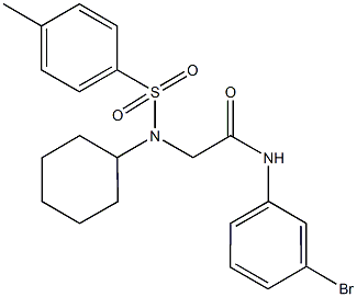 N-(3-bromophenyl)-2-{cyclohexyl[(4-methylphenyl)sulfonyl]amino}acetamide Structure