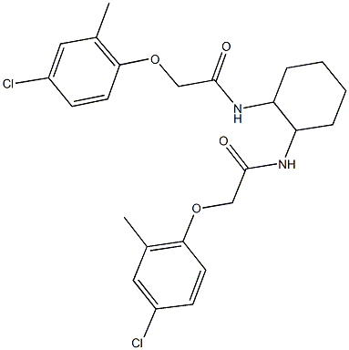 2-(4-chloro-2-methylphenoxy)-N-(2-{[(4-chloro-2-methylphenoxy)acetyl]amino}cyclohexyl)acetamide 구조식 이미지