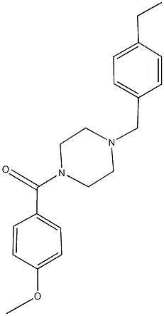 1-(4-ethylbenzyl)-4-(4-methoxybenzoyl)piperazine 구조식 이미지