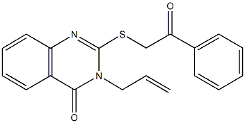 3-allyl-2-[(2-oxo-2-phenylethyl)sulfanyl]-4(3H)-quinazolinone 구조식 이미지