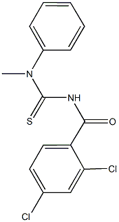 N'-(2,4-dichlorobenzoyl)-N-methyl-N-phenylthiourea 구조식 이미지