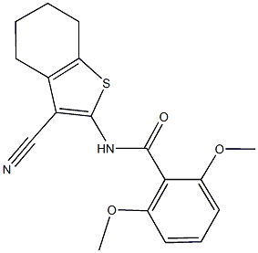 N-(3-cyano-4,5,6,7-tetrahydro-1-benzothien-2-yl)-2,6-dimethoxybenzamide Structure