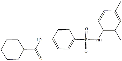 N-{4-[(2,4-dimethylanilino)sulfonyl]phenyl}cyclohexanecarboxamide 구조식 이미지