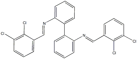 N-(2,3-dichlorobenzylidene)-N-{2'-[(2,3-dichlorobenzylidene)amino][1,1'-biphenyl]-2-yl}amine Structure