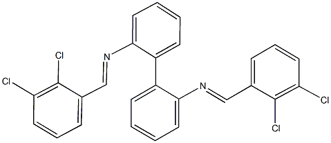 N-(2,3-dichlorobenzylidene)-N-{2'-[(2,3-dichlorobenzylidene)amino][1,1'-biphenyl]-2-yl}amine 구조식 이미지