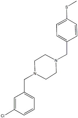 4-{[4-(3-chlorobenzyl)-1-piperazinyl]methyl}phenyl methyl sulfide Structure