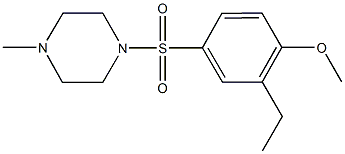 2-ethyl-4-[(4-methyl-1-piperazinyl)sulfonyl]phenyl methyl ether 구조식 이미지