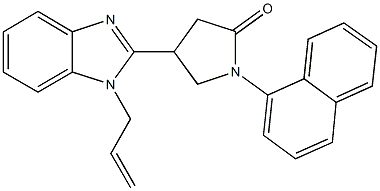 4-(1-allyl-1H-benzimidazol-2-yl)-1-(1-naphthyl)-2-pyrrolidinone Structure