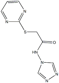 2-(2-pyrimidinylsulfanyl)-N-(4H-1,2,4-triazol-4-yl)acetamide 구조식 이미지