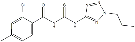 N-(2-chloro-4-methylbenzoyl)-N'-(2-propyl-2H-tetraazol-5-yl)thiourea Structure