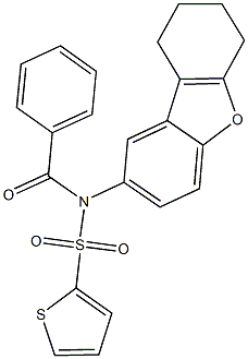 N-benzoyl-N-(6,7,8,9-tetrahydrodibenzo[b,d]furan-2-yl)-2-thiophenesulfonamide 구조식 이미지