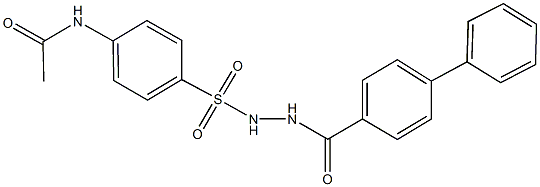 N-(4-{[2-([1,1'-biphenyl]-4-ylcarbonyl)hydrazino]sulfonyl}phenyl)acetamide 구조식 이미지