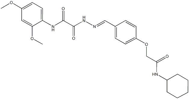 2-(2-{4-[2-(cyclohexylamino)-2-oxoethoxy]benzylidene}hydrazino)-N-(2,4-dimethoxyphenyl)-2-oxoacetamide 구조식 이미지