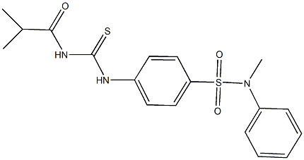 4-{[(isobutyrylamino)carbothioyl]amino}-N-methyl-N-phenylbenzenesulfonamide Structure