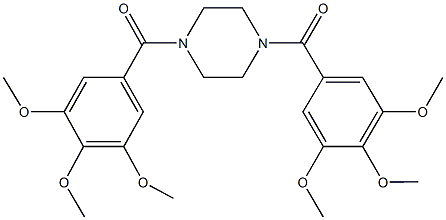 1,4-bis(3,4,5-trimethoxybenzoyl)piperazine 구조식 이미지