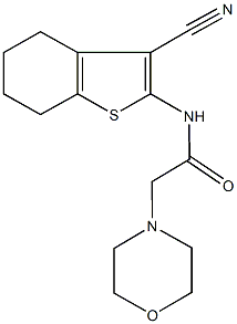 N-(3-cyano-4,5,6,7-tetrahydro-1-benzothien-2-yl)-2-morpholin-4-ylacetamide 구조식 이미지