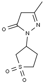 2-(1,1-dioxidotetrahydro-3-thienyl)-5-methyl-2,4-dihydro-3H-pyrazol-3-one 구조식 이미지