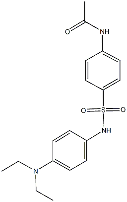 N-(4-{[4-(diethylamino)anilino]sulfonyl}phenyl)acetamide 구조식 이미지