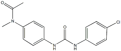 N-(4-{[(4-chloroanilino)carbonyl]amino}phenyl)-N-methylacetamide 구조식 이미지