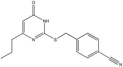 4-{[(6-oxo-4-propyl-1,6-dihydro-2-pyrimidinyl)sulfanyl]methyl}benzonitrile Structure