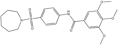 N-[4-(azepan-1-ylsulfonyl)phenyl]-3,4,5-tris(methyloxy)benzamide 구조식 이미지