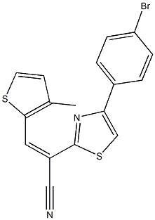 2-[4-(4-bromophenyl)-1,3-thiazol-2-yl]-3-(3-methyl-2-thienyl)acrylonitrile Structure