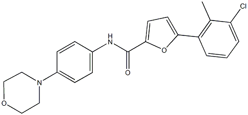 5-(3-chloro-2-methylphenyl)-N-[4-(4-morpholinyl)phenyl]-2-furamide Structure