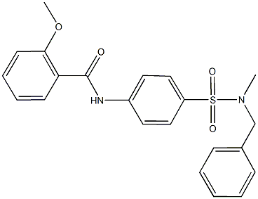 N-(4-{[benzyl(methyl)amino]sulfonyl}phenyl)-2-methoxybenzamide 구조식 이미지