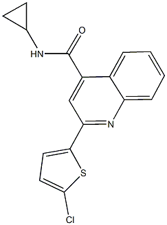 2-(5-chloro-2-thienyl)-N-cyclopropyl-4-quinolinecarboxamide Structure