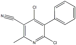 4,6-dichloro-2-methyl-5-phenylnicotinonitrile Structure
