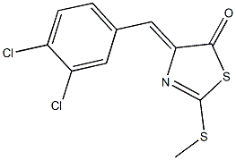 4-(3,4-dichlorobenzylidene)-2-(methylsulfanyl)-1,3-thiazol-5(4H)-one Structure