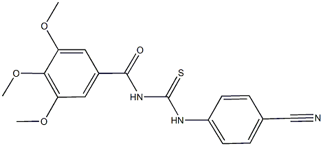 N-(4-cyanophenyl)-N'-(3,4,5-trimethoxybenzoyl)thiourea Structure