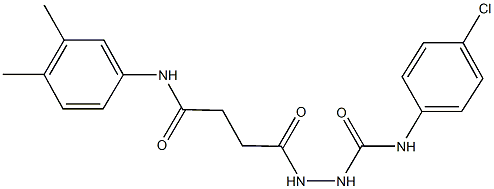 N-(4-chlorophenyl)-2-[4-(3,4-dimethylanilino)-4-oxobutanoyl]hydrazinecarboxamide 구조식 이미지