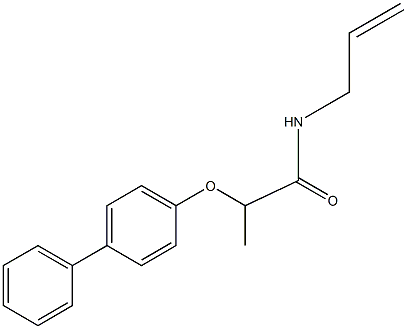 N-allyl-2-([1,1'-biphenyl]-4-yloxy)propanamide 구조식 이미지