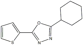 2-cyclohexyl-5-(2-thienyl)-1,3,4-oxadiazole 구조식 이미지