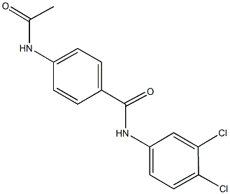 4-(acetylamino)-N-(3,4-dichlorophenyl)benzamide 구조식 이미지