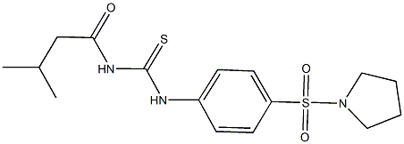 N-(3-methylbutanoyl)-N'-[4-(1-pyrrolidinylsulfonyl)phenyl]thiourea 구조식 이미지