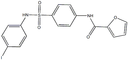 N-{4-[(4-iodoanilino)sulfonyl]phenyl}-2-furamide 구조식 이미지