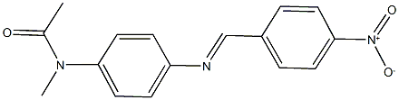 N-[4-({4-nitrobenzylidene}amino)phenyl]-N-methylacetamide Structure