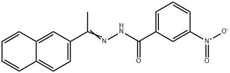 3-nitro-N'-[1-(2-naphthyl)ethylidene]benzohydrazide 구조식 이미지