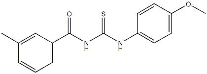 N-(4-methoxyphenyl)-N'-(3-methylbenzoyl)thiourea Structure