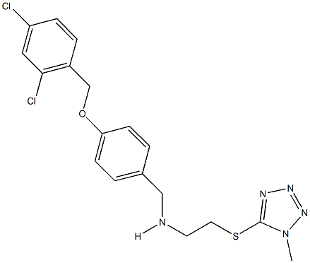 N-{4-[(2,4-dichlorobenzyl)oxy]benzyl}-N-{2-[(1-methyl-1H-tetraazol-5-yl)sulfanyl]ethyl}amine 구조식 이미지