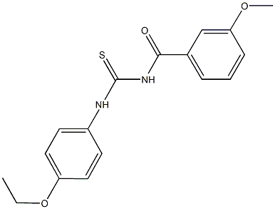 N-(4-ethoxyphenyl)-N'-(3-methoxybenzoyl)thiourea 구조식 이미지