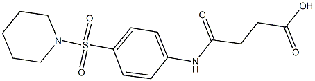 4-oxo-4-[4-(1-piperidinylsulfonyl)anilino]butanoic acid 구조식 이미지