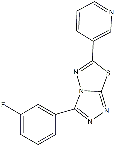 3-(3-fluorophenyl)-6-(3-pyridinyl)[1,2,4]triazolo[3,4-b][1,3,4]thiadiazole 구조식 이미지