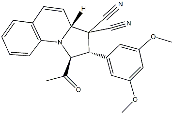 1-acetyl-2-(3,5-dimethoxyphenyl)-1,2-dihydropyrrolo[1,2-a]quinoline-3,3(3aH)-dicarbonitrile 구조식 이미지
