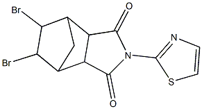 8,9-dibromo-4-(1,3-thiazol-2-yl)-4-azatricyclo[5.2.1.0~2,6~]decane-3,5-dione Structure