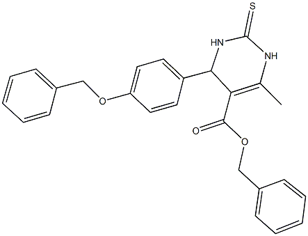 benzyl 4-[4-(benzyloxy)phenyl]-6-methyl-2-thioxo-1,2,3,4-tetrahydro-5-pyrimidinecarboxylate 구조식 이미지