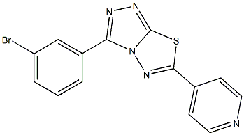 3-(3-bromophenyl)-6-(4-pyridinyl)[1,2,4]triazolo[3,4-b][1,3,4]thiadiazole Structure