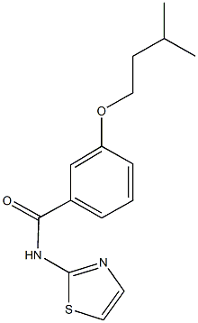 3-(isopentyloxy)-N-(1,3-thiazol-2-yl)benzamide 구조식 이미지